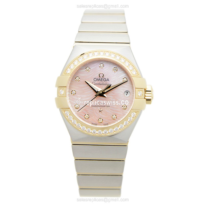 Omega 123.25.27.20.57.005 CONSTELLATION Automatic 18kt Gold & Diamond & Steel
