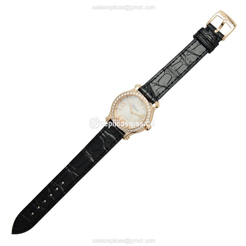 Chopard 274893-5002 HAPPY SPORT Automatic 18kt Rose Gold & Diamonds