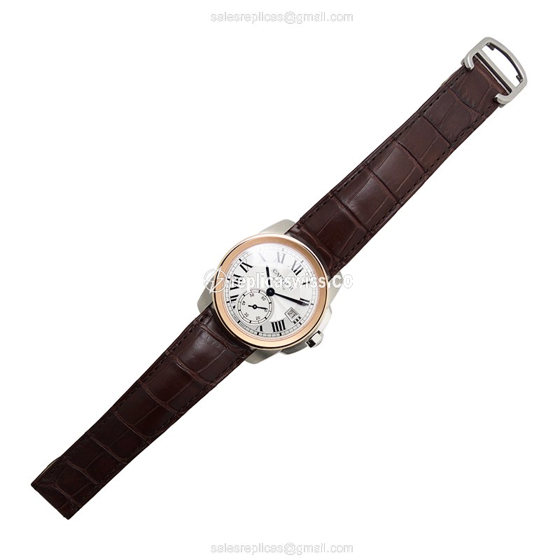 Cartier W2CA0002 CALIBRE DE CARTIER Automatic 18kt Rose Gold & Steel