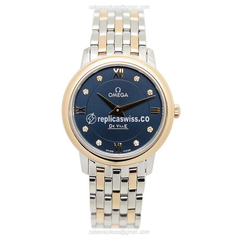 Omega 424.20.27.60.53.001 LES CLASSIQUES Quartz 18kt Rose Gold & Steel