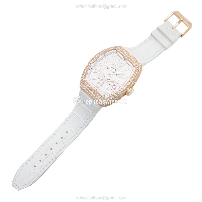 Franck Muller V 45 SC DT D (5N BC) VANGUARD Automatic 18kt Rose Gold & Diamonds