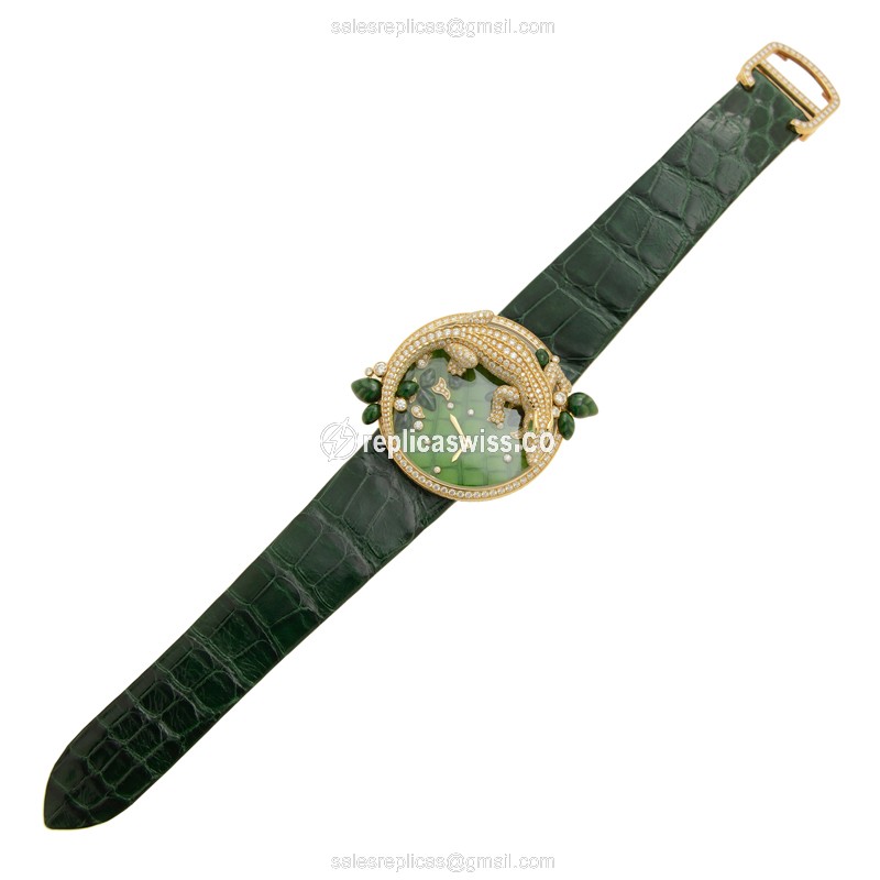 Cartier HPI00714 BESTIAIRE Quartz 18kt Gold & Diamond & Steel