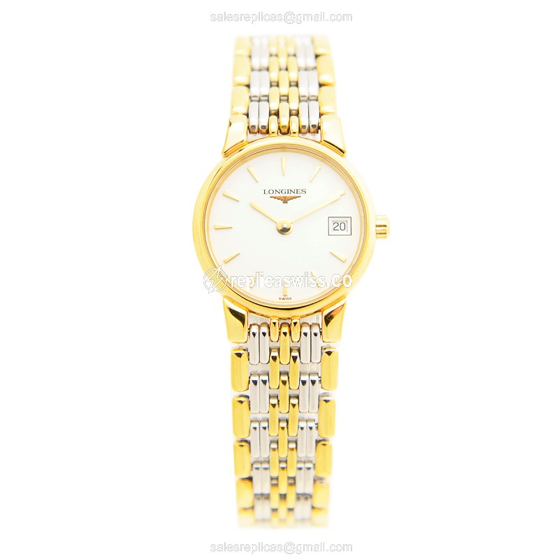Longines L5.132.3.22.4 ELEGANT Quartz Gold-Plated & Stainless Steel