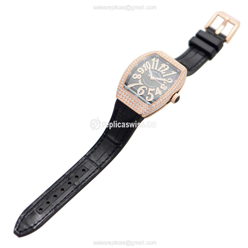 Franck Muller V 32 SC AT FO D (5N.NR) VANGUARD Automatic 18kt Rose Gold & Diamonds