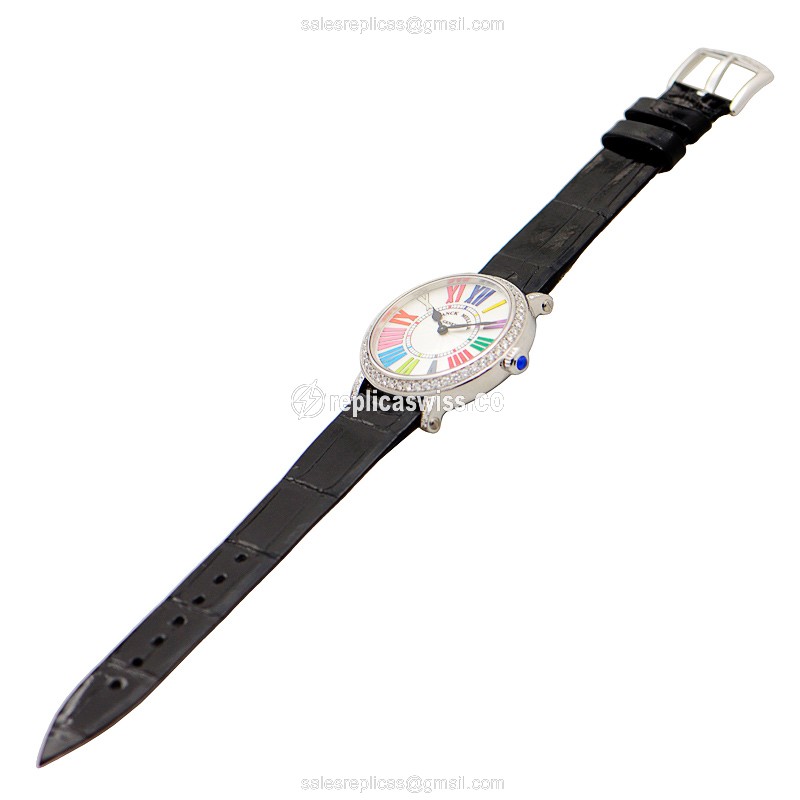 Franck Muller 8035 QZ COL DRM R D 1R (AC) COLOR DREAMS Quartz Stainless Steel & Diamonds