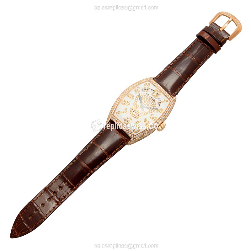 Franck Muller 8880 SC DT GOTH NBR D CD (5N) GOTHIQUE Automatic 18kt Rose Gold & Diamonds