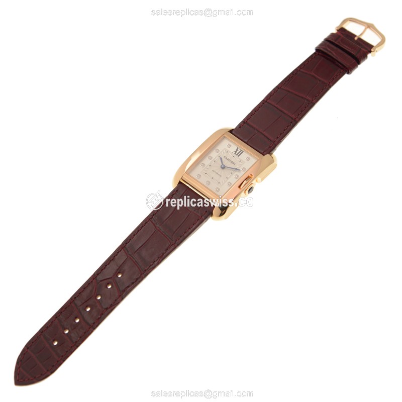 Cartier WJTA0006 TANK Automatic 18kt Rose Gold