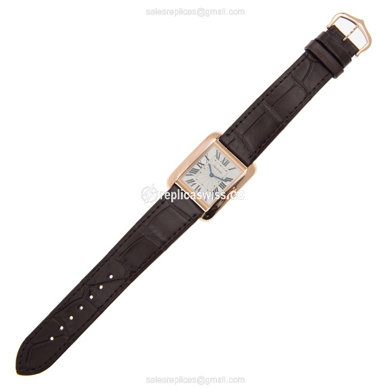 Cartier W5310042 TANK Quartz 18kt Rose Gold
