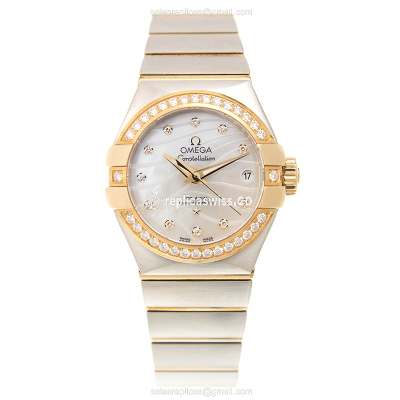Omega 123.25.27.20.55.004 CONSTELLATION Automatic 18kt Gold & Diamond & Steel