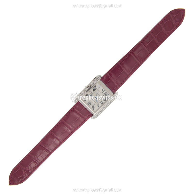 Cartier WT100018 TANK Automatic Stainless Steel & Diamonds