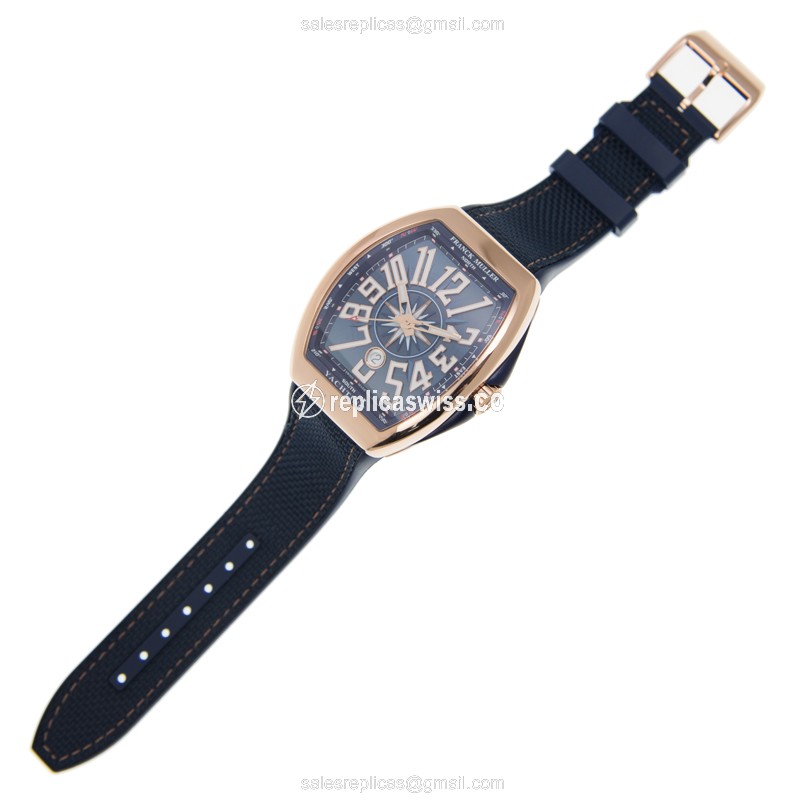 Franck Muller V 45 SC DT YACHTING (5N.BL) VANGUARD Automatic 18kt Rose Gold
