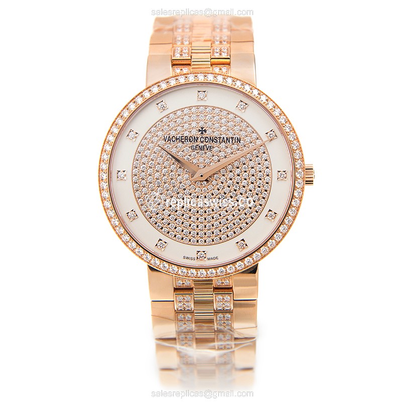 Vacheron Constantin 81576/V03R-9695 TRADITIONNELLE Manual Wind 18kt Rose Gold & Diamonds