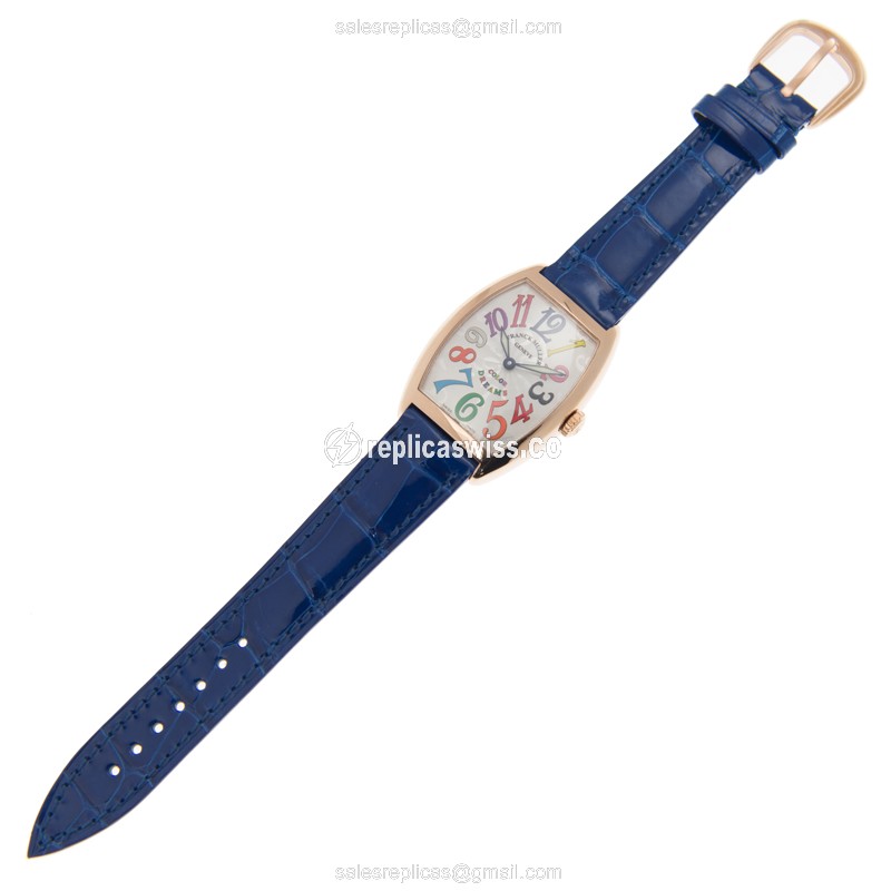 Franck Muller 7502 QZ COL DRM (5N) CINTREE CURVEX Quartz 18kt Rose Gold