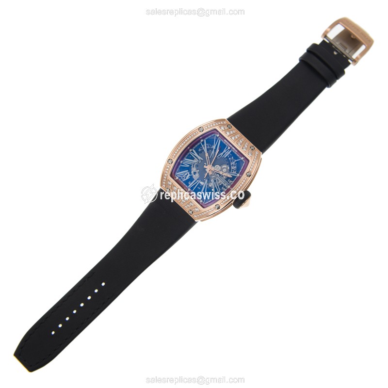 Richard Mille RM023-RG-MED-BK STRAP Automatic 18kt Rose Gold & Diamonds