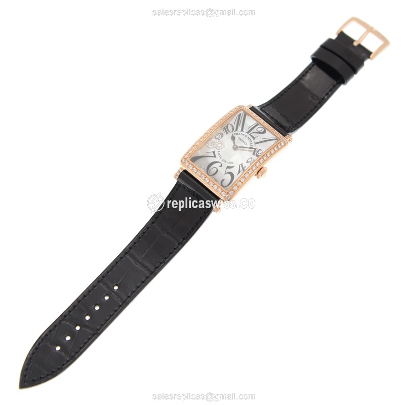 Franck Muller 952 QZ MOP D 1R CD8 NI (5N) LONG ISLAND Quartz 18kt Rose Gold & Diamonds