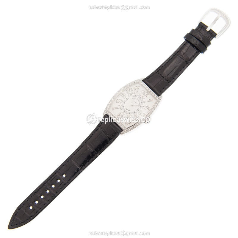 Franck Muller 7502 QZ REL D 1R (AC) CINTREE CURVEX Quartz Stainless Steel & Diamonds