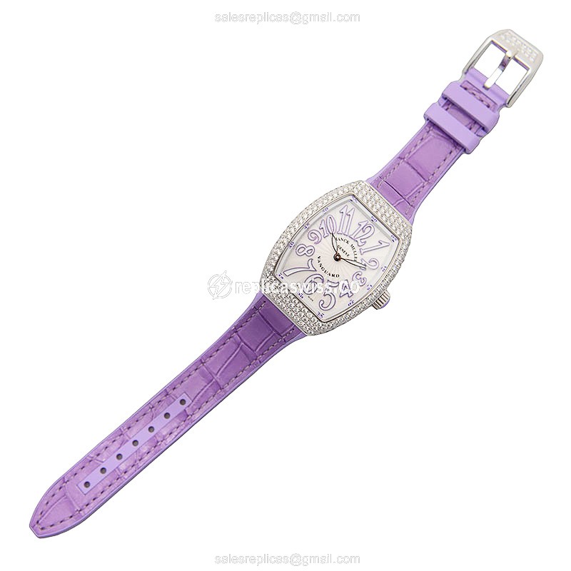 Franck Muller V 32 QZ D (AC.VL) VANGUARD Quartz Stainless Steel & Diamonds