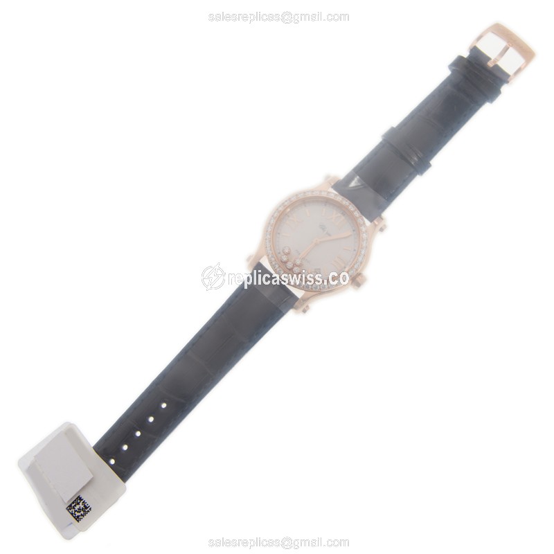 Chopard 274808 5006 HAPPY SPORT Automatic 18kt Rose Gold & Diamonds