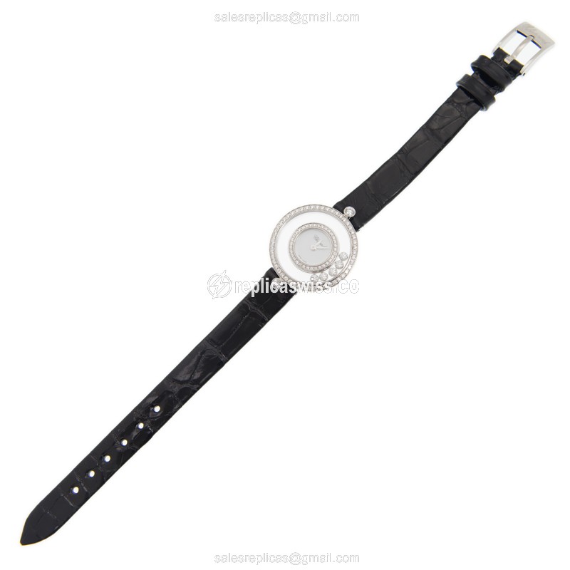 Chopard 203957-1201 HAPPY DIAMONDS Quartz 18kt White Gold