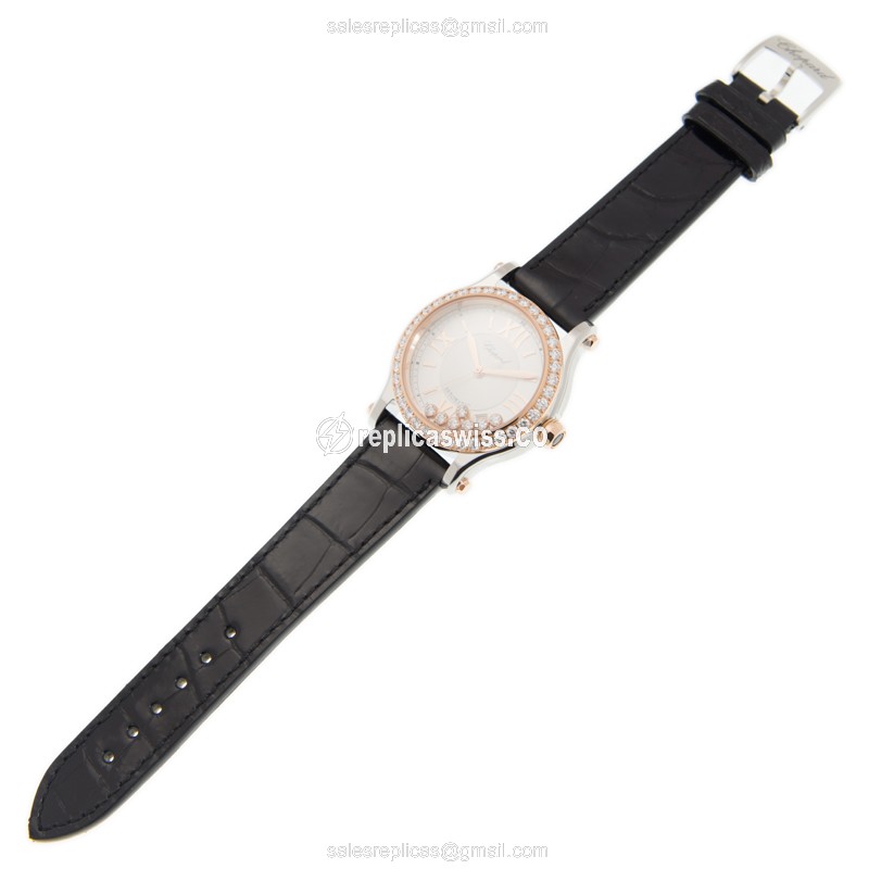 Chopard 278559-6003 HAPPY SPORT Automatic 18kt Rose Gold & Diamonds