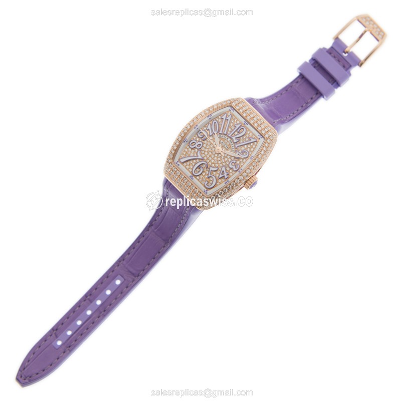 Franck Muller V 29 SC AT FO D CD (5N.VL) VANGUARD Automatic 18kt Rose Gold & Diamonds