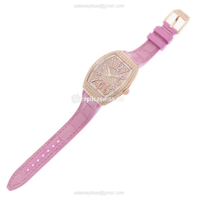 Franck Muller V 29 SC AT FO D CD (5N.RS) VANGUARD Automatic 18kt Rose Gold & Diamonds
