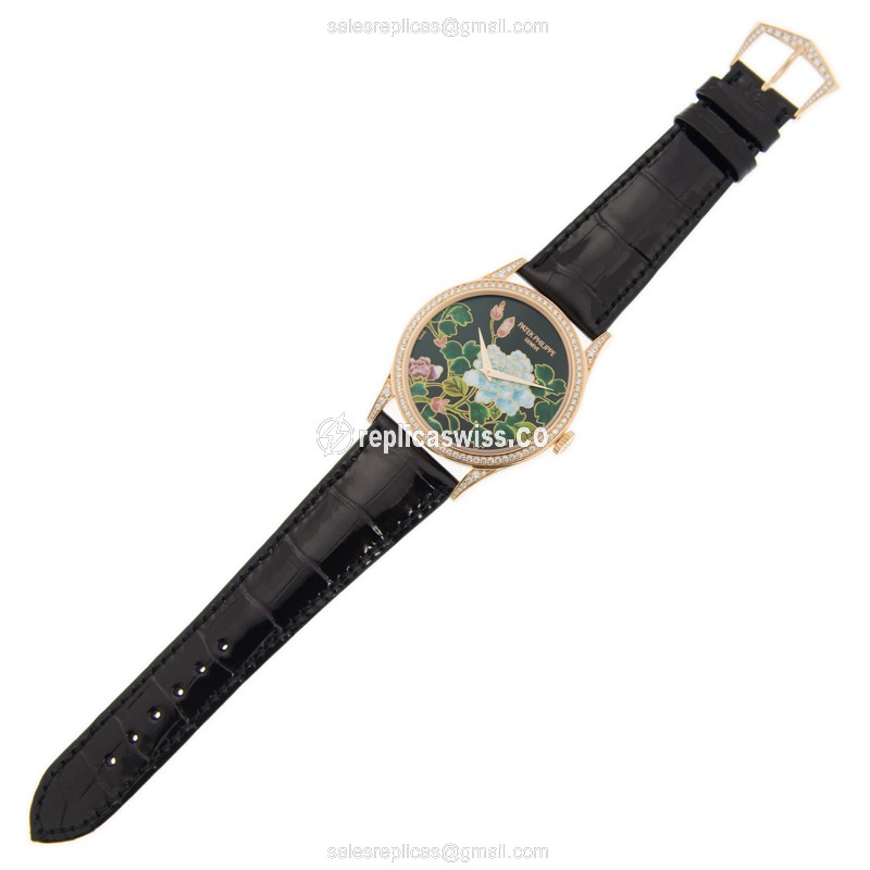 Patek Philippe 5077/100R-027 CALATRAVA Automatic 18kt Rose Gold & Diamonds