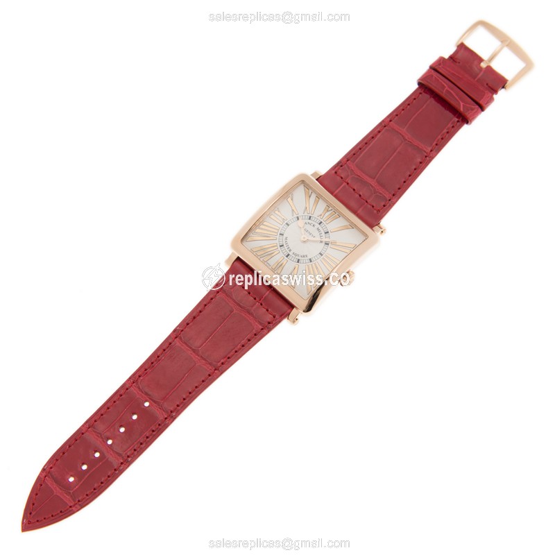 Franck Muller 6002 M B QZ REL R (5N) MASTER SQUARE Quartz 18kt Rose Gold
