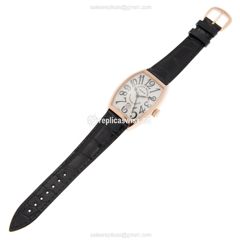 Franck Muller 7851 SC DT (5N) - BLACK HANDS CINTREE CURVEX Automatic 18kt Rose Gold