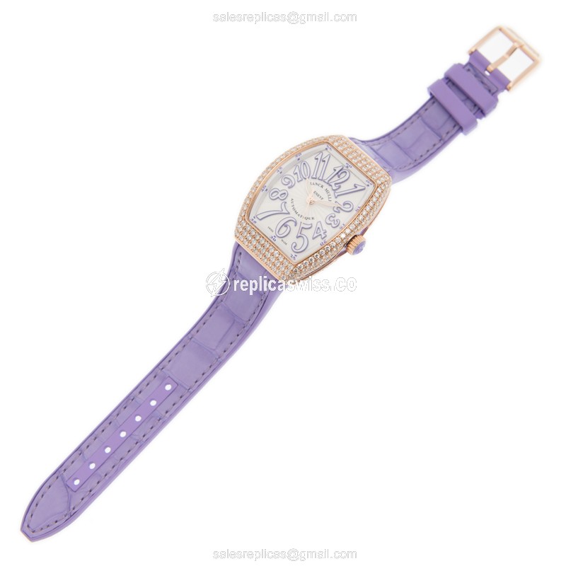 Franck Muller V 32 SC AT FO D (5N.VL) VANGUARD Automatic 18kt Rose Gold & Diamonds