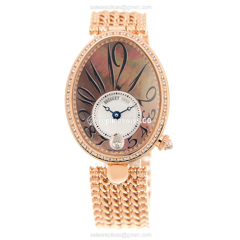 Breguet 8918BR/5T/J20/D000 REINE DE NAPLES Automatic 18kt Rose Gold & Diamonds