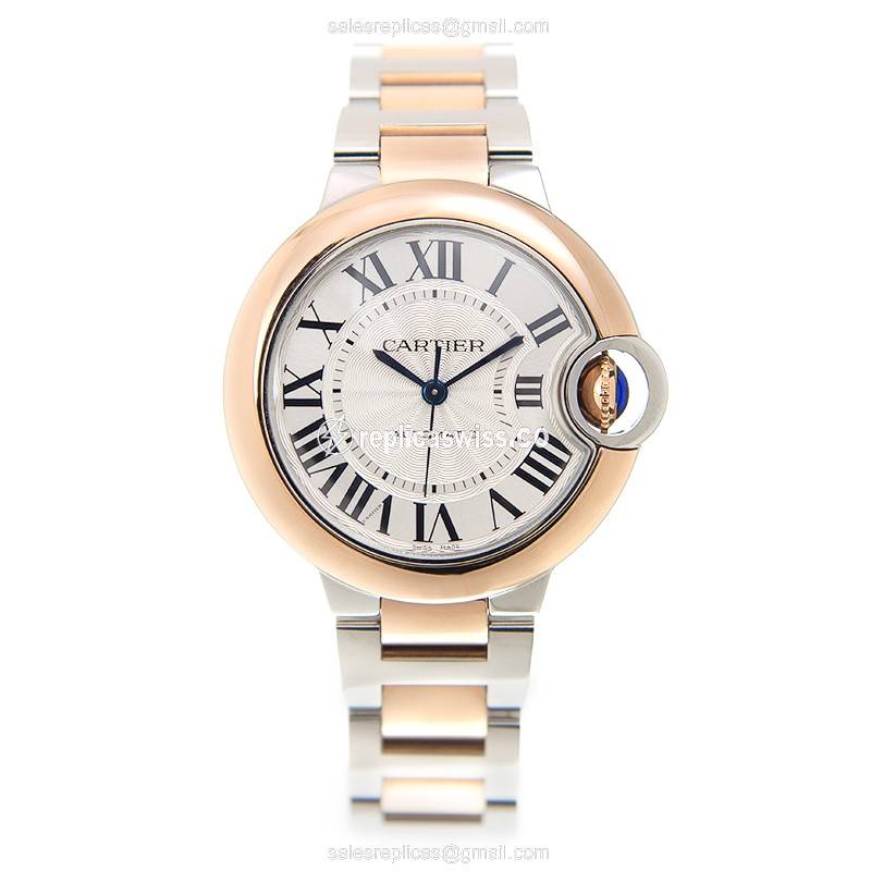 Cartier W2BB0023 BALLON BLEU Automatic 18kt Rose Gold & Steel