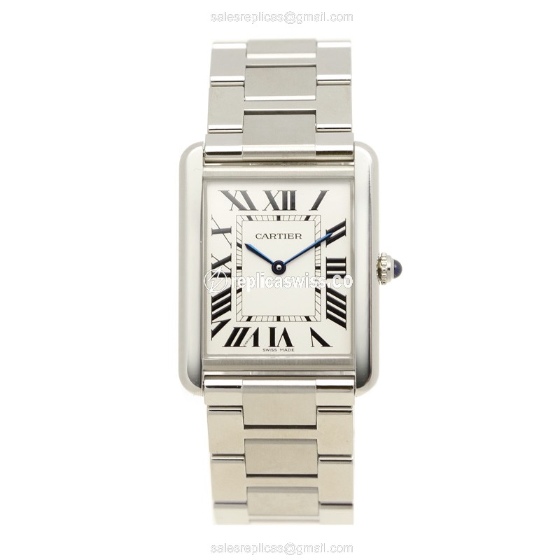 Cartier W5200014 TANK Quartz Stainless Steel