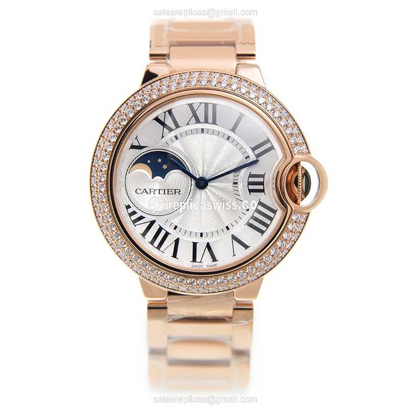Cartier WJBB0025 BALLON BLEU Automatic 18kt Rose Gold & Diamonds