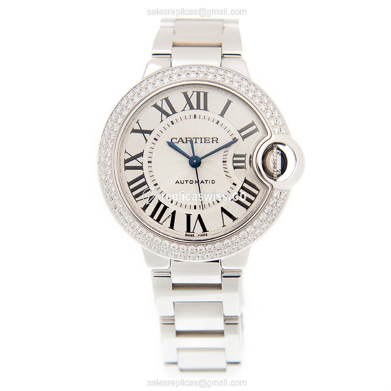 Cartier WE902065 BALLON BLEU Automatic 18kt White Gold & Diamond