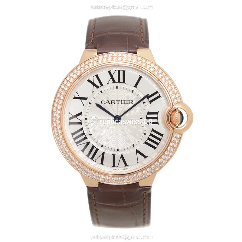 Cartier WE902055 BALLON BLEU Manual Wind 18kt Rose Gold & Diamonds