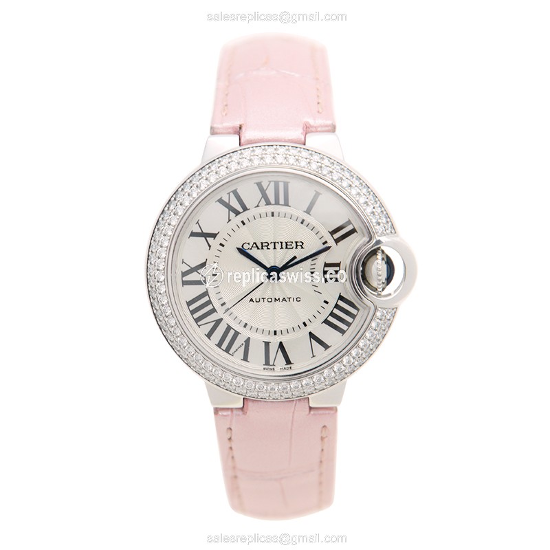 Cartier WE902037 BALLON BLEU Automatic 18kt White Gold & Diamond