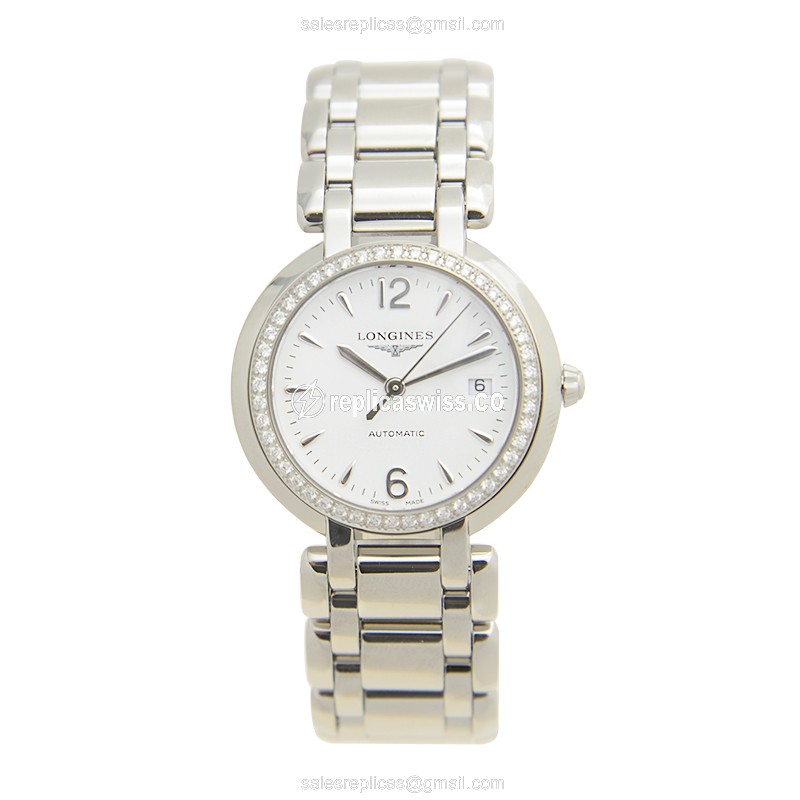 Longines L8.113.0.16.6 PRIMA LUNA Automatic Stainless Steel & Diamonds