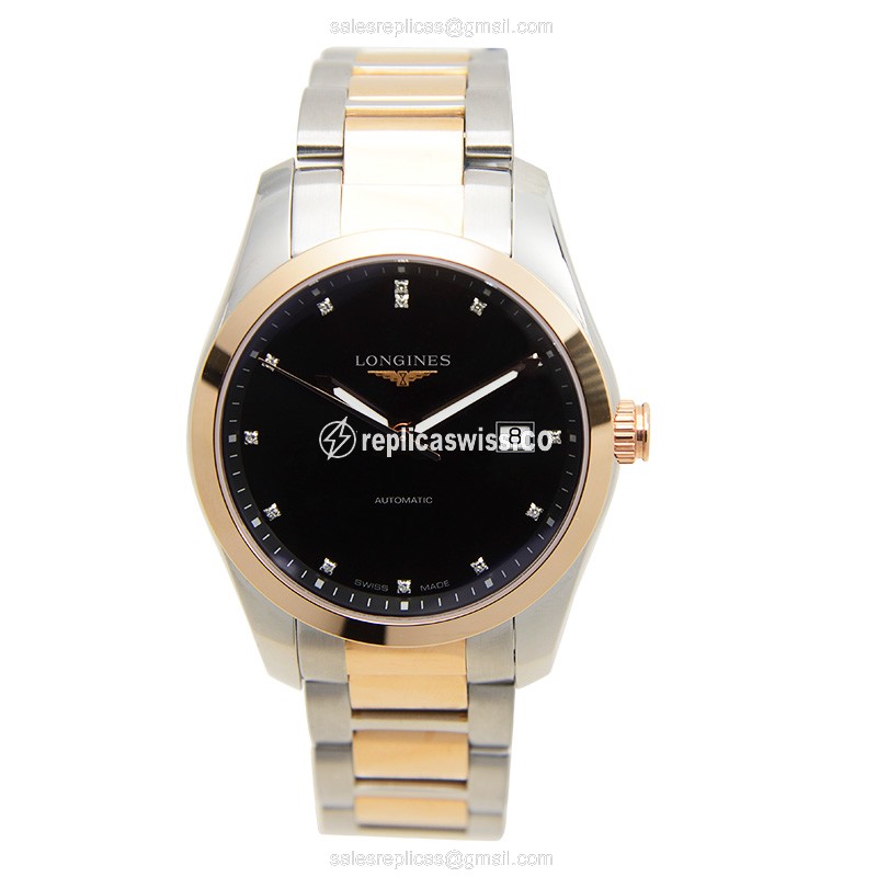 Longines L2.785.5.58.7 CONQUEST Automatic 18kt Rose Gold & Steel