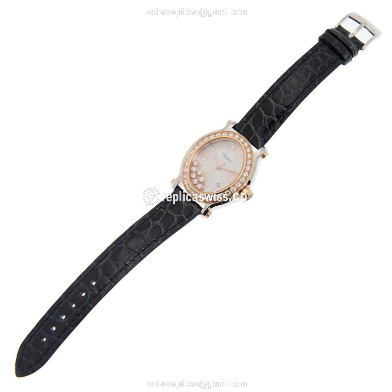 Chopard 278546-6002 HAPPY SPORT Quartz 18kt Rose Gold & Steel