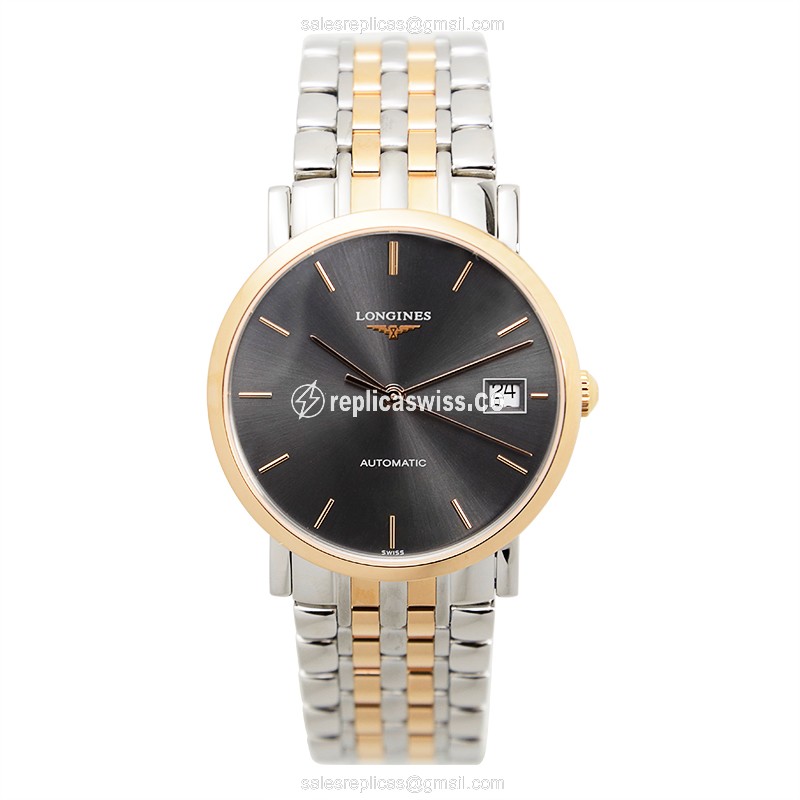 Longines L4.809.5.72.7 ELEGANT Automatic 18kt Rose Gold & Steel