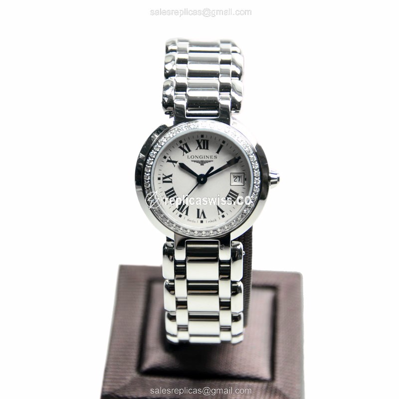 Longines L8.110.0.71.6 PRIMA LUNA Quartz Stainless Steel & Diamonds