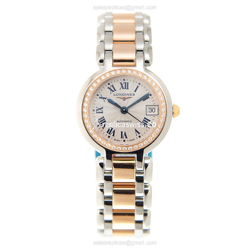 Longines L8.111.5.79.6 PRIMA LUNA Automatic 18kt Rose Magic & Diamond