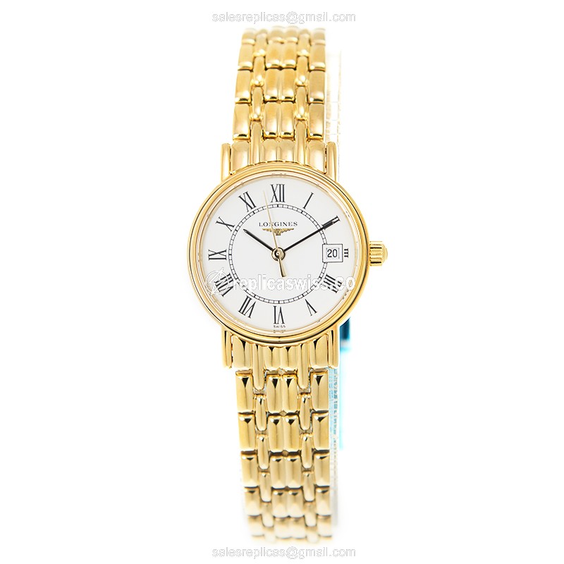 Longines L4.220.2.11.8 PRESENCE Quartz Gold-Plated & Stainless Steel