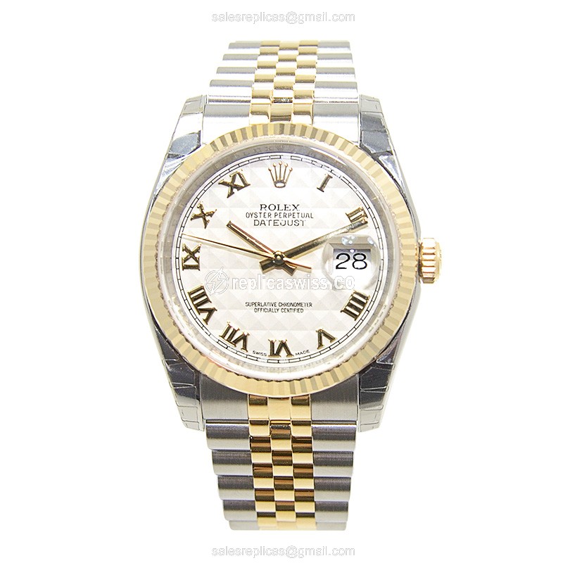 Rolex 116233IVORYRNPYR DATEJUST Automatic 18kt Gold & Steel