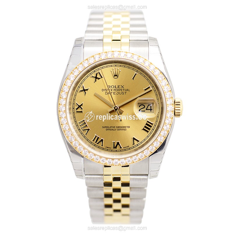 Rolex 116243 DATEJUST Automatic 18kt Gold & Diamond & Steel
