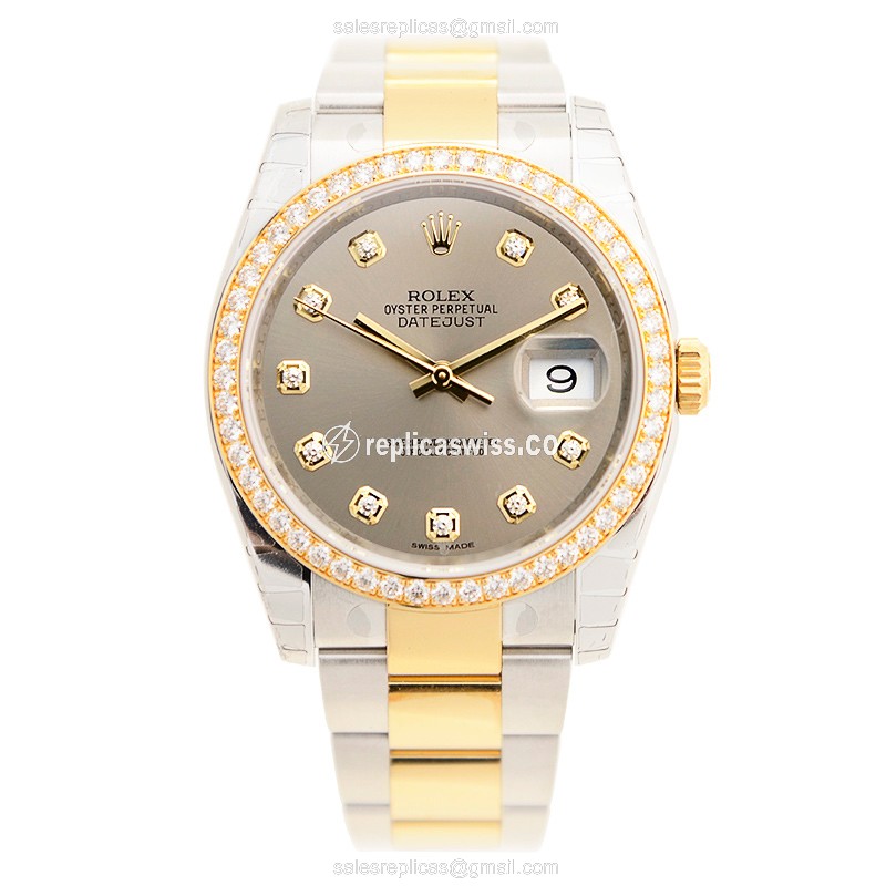 Rolex 116243G DATEJUST Automatic 18kt Gold & Diamond & Steel