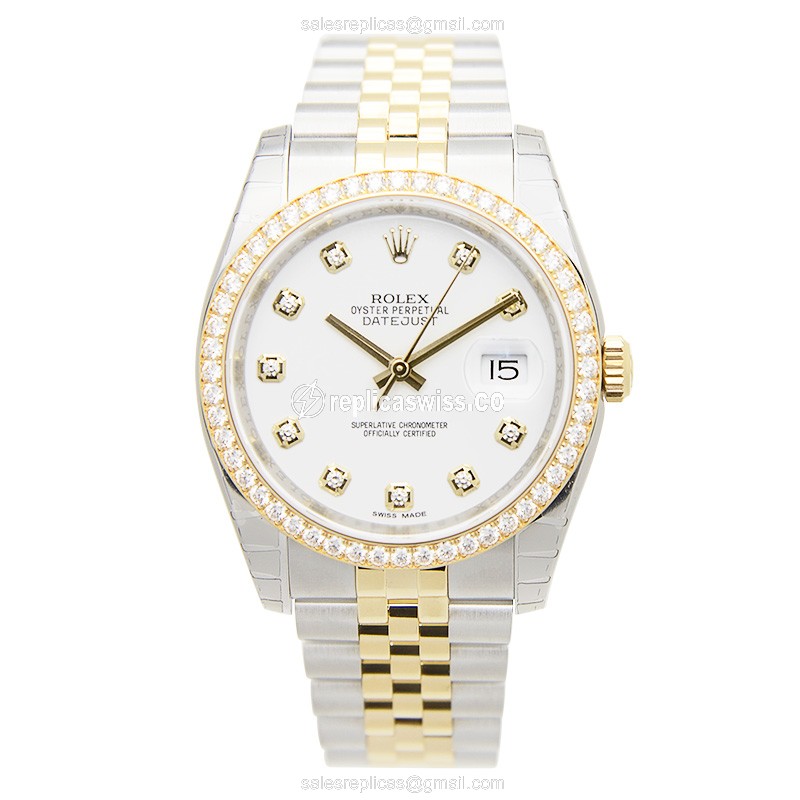 Rolex 116243G DATEJUST Automatic 18kt Gold & Diamond & Steel