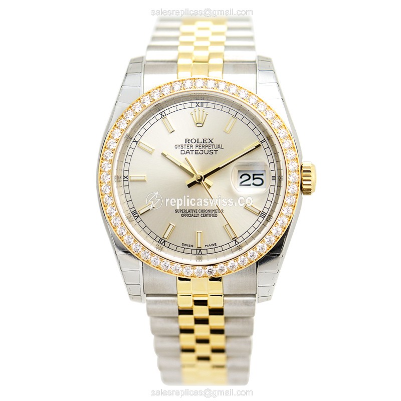 Rolex 116243SV_J DATEJUST Automatic 18kt Gold & Diamond & Steel
