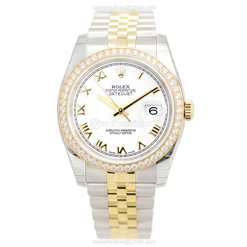 Rolex 116243WTRN_J DATEJUST Automatic 18kt Gold & Diamond & Steel